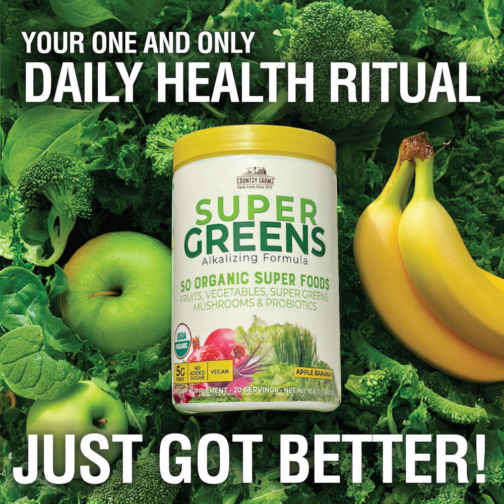 Country Farms probiotic-prebiotic blend supports digestive comfort in a shake