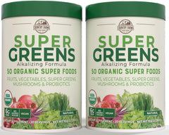 Country Farms Super Greens bottle front showcases organic blend for daily energy support.