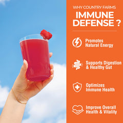 Country Farms vitamin C and zinc boost label close-up