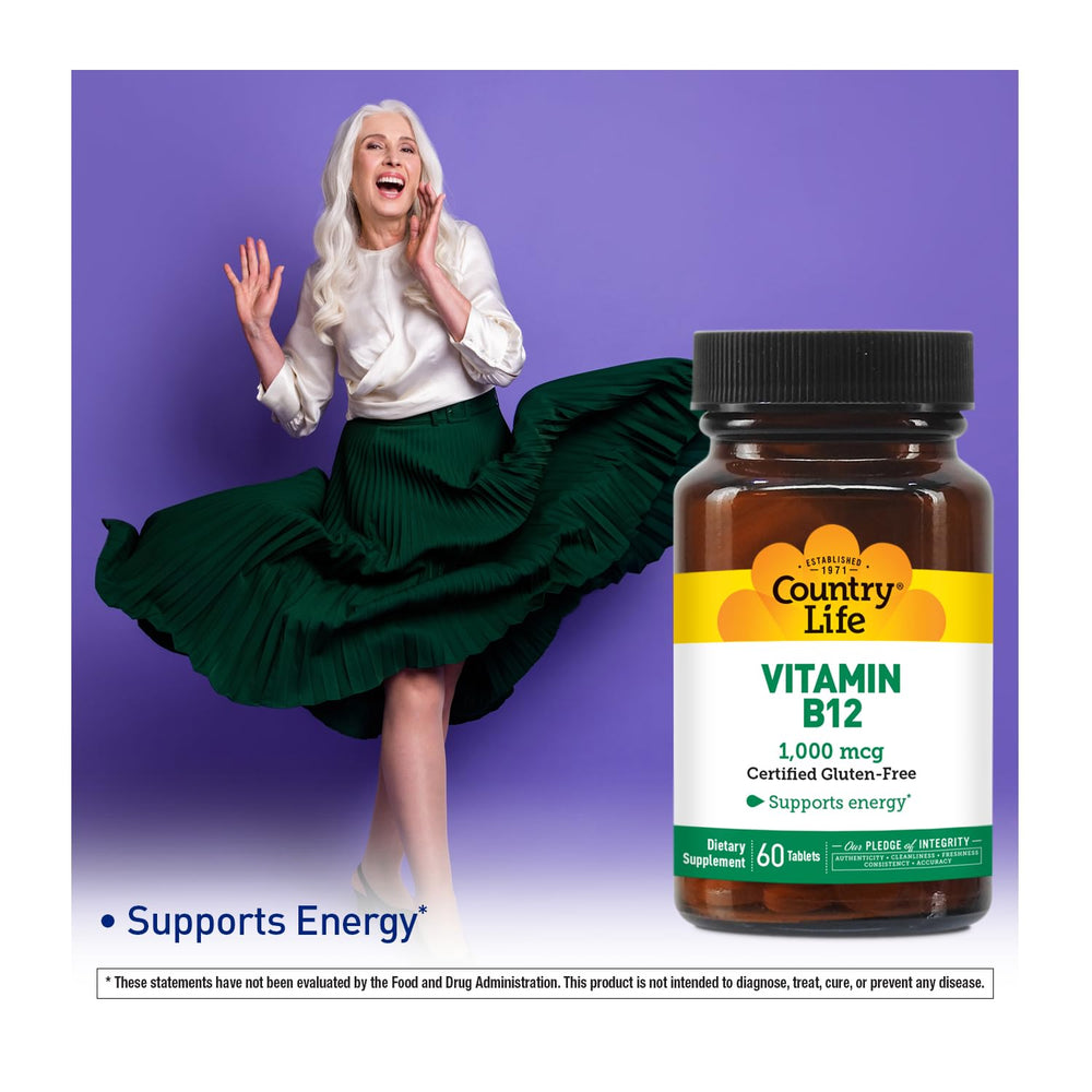 Country Life 60 tablets per bottle for daily routine.