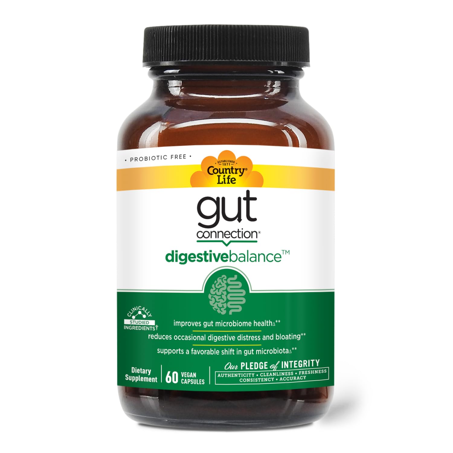 Country Life Actazin kiwi powder closeup highlights natural bowel support