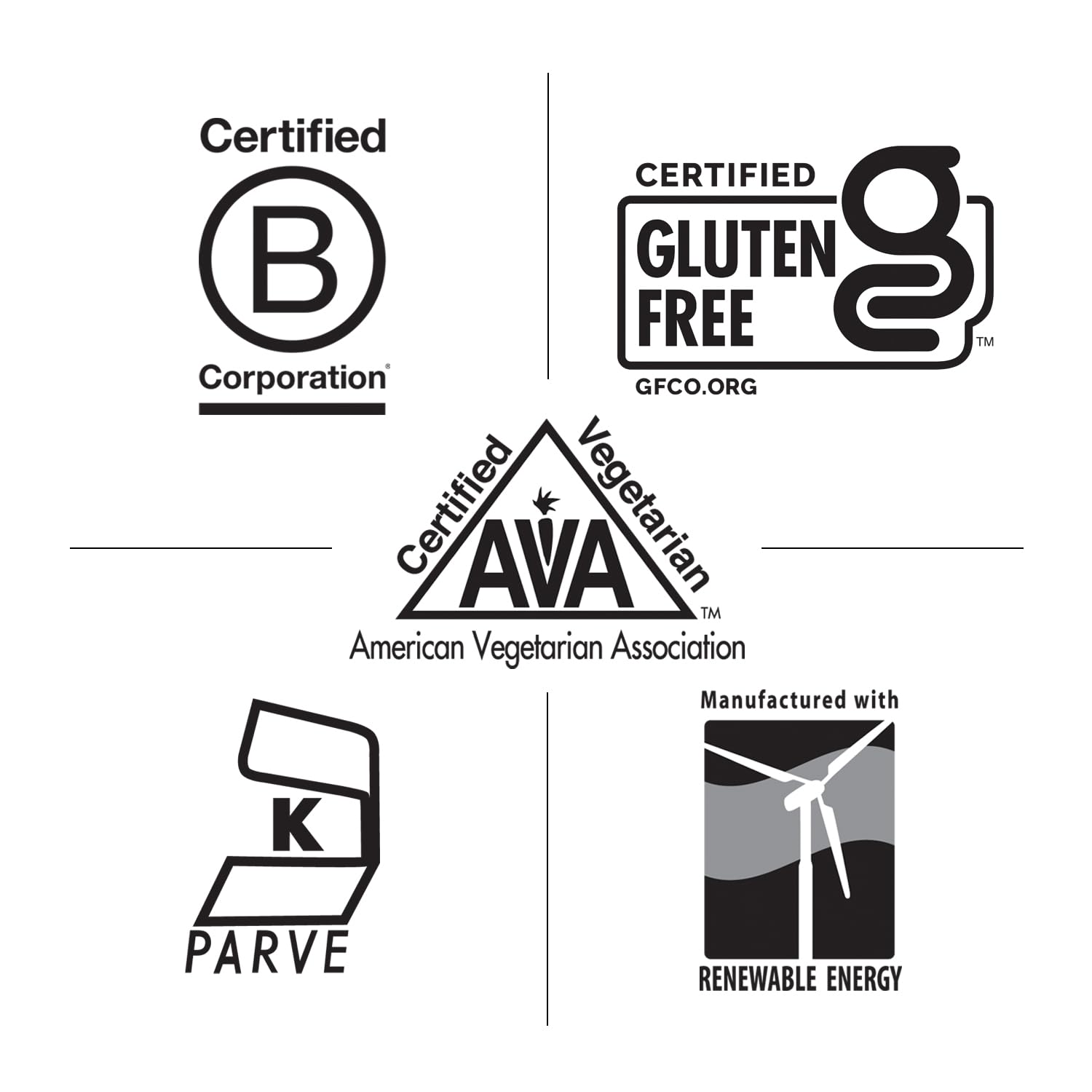 Country Life B-Corp certification emblem signaling trusted, ethically produced wellness supplements.