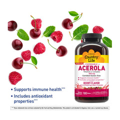 Country Life berry chewables wafers highlighting tasty vitamin C intake