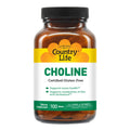 Country Life Choline 266mg – 100 Tablets | Gluten Free, Vegan, Halal Certified