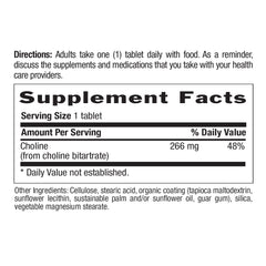 GFCO gluten-free certification badge on Country Life Choline 266mg.