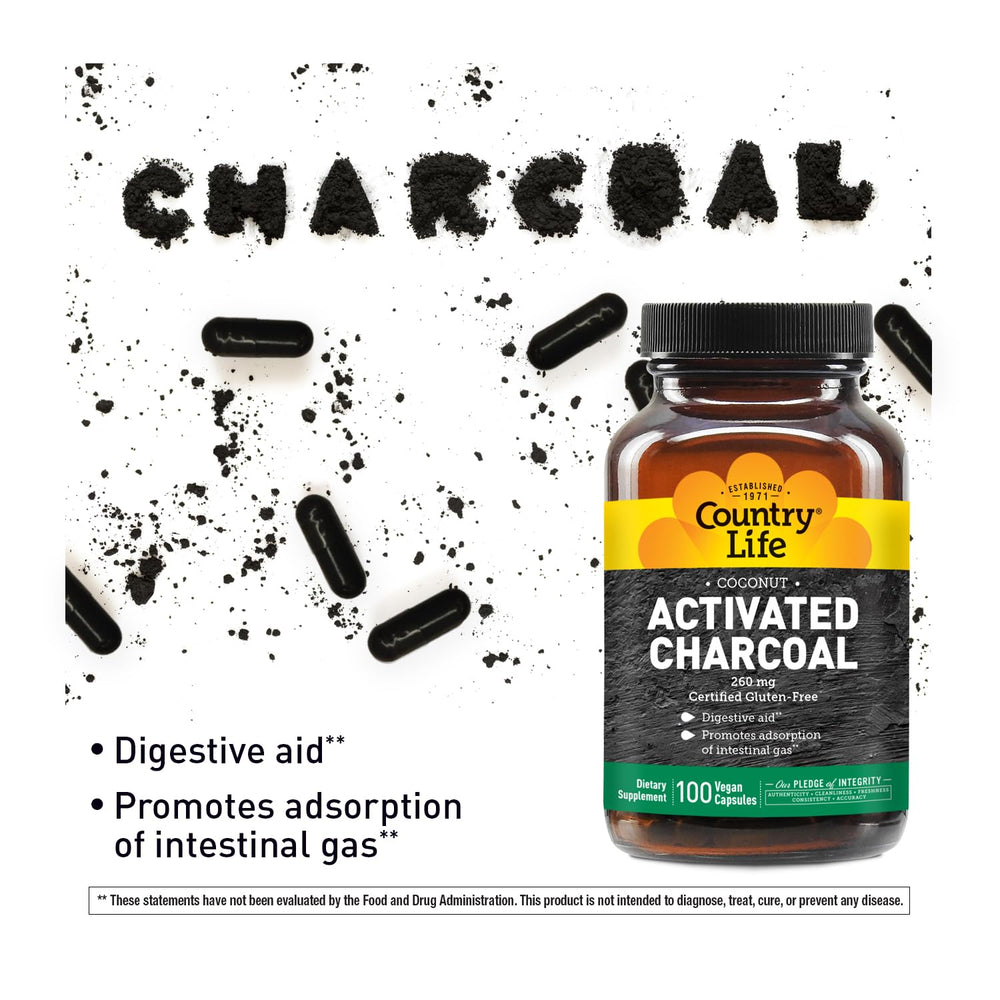 Close-up of smooth, vegan charcoal capsules.