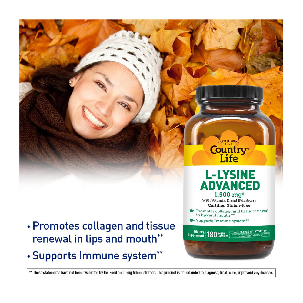 Country Life gluten-free vegan non-GMO certifications on bottle label.