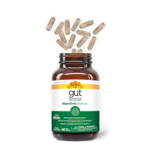 Country Life Gut Connection capsules closeup for daily gut support