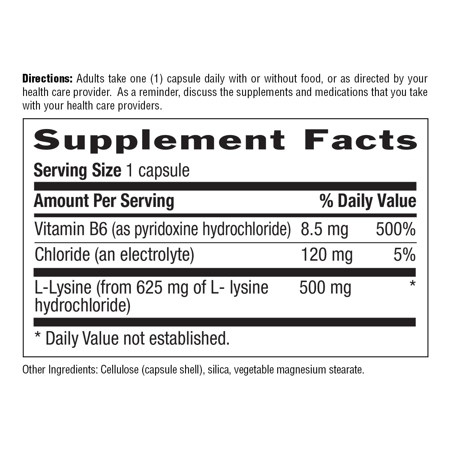 GMP-certified manufacturing facility for Country Life L-Lysine 500mg with B-6