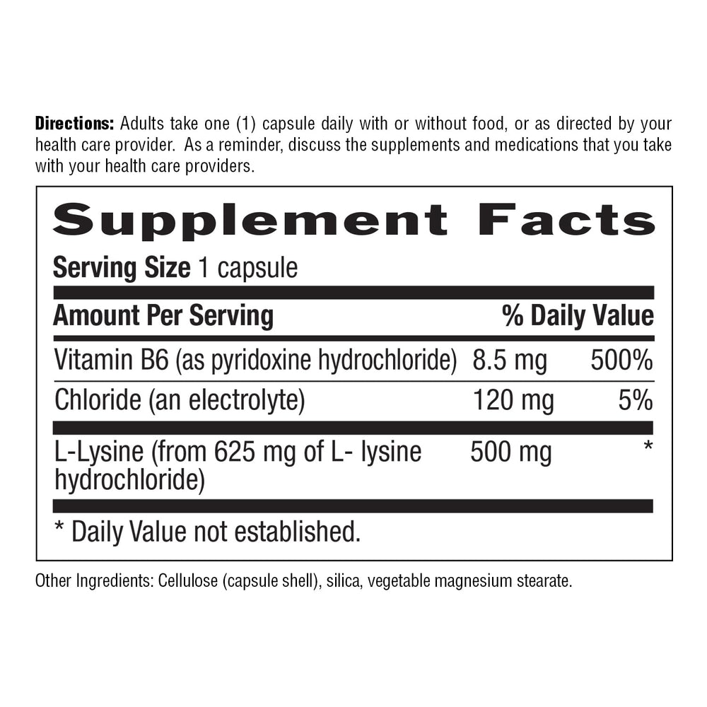 GMP-certified manufacturing facility for Country Life L-Lysine 500mg with B-6