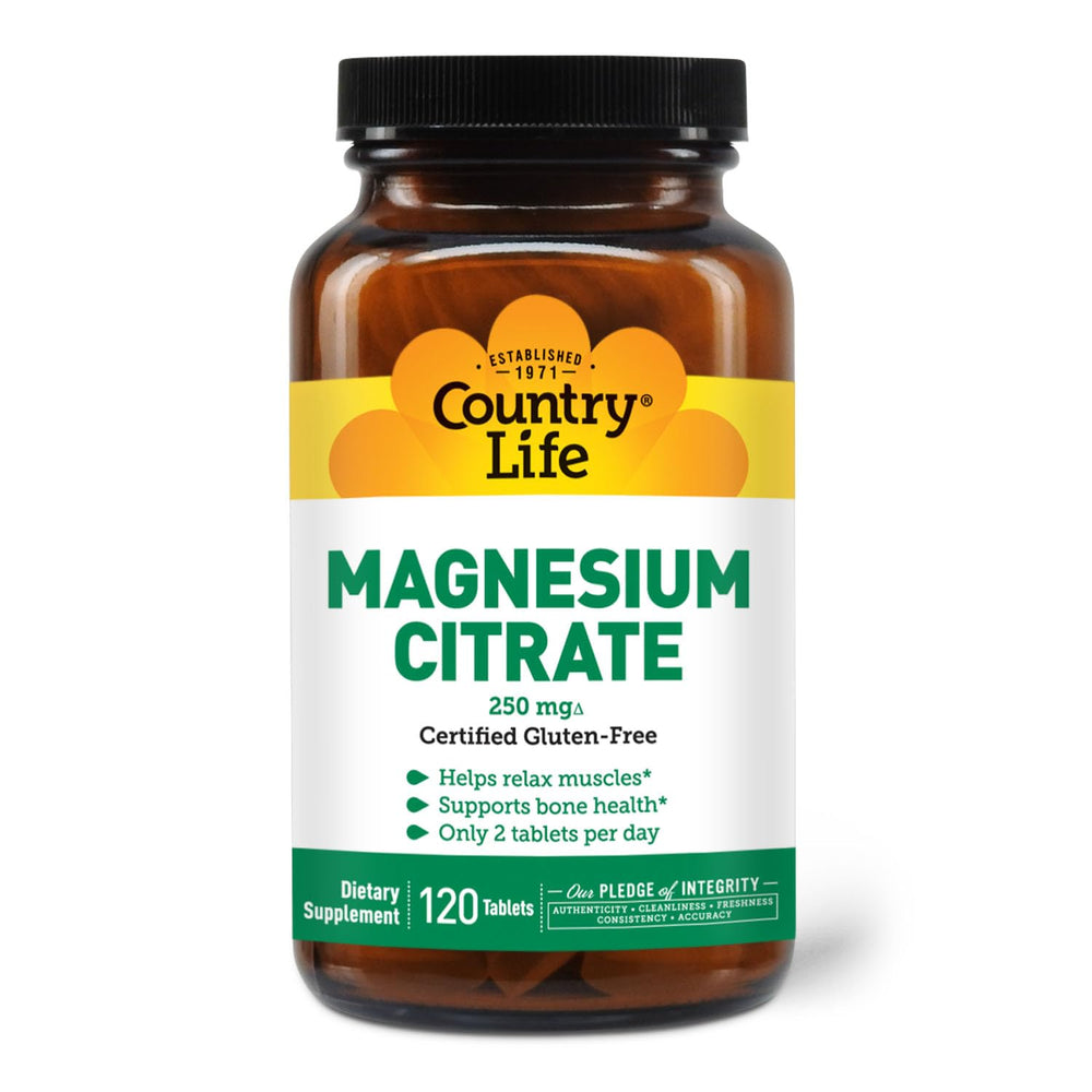 Country Life Magnesium Citrate serving size on label encourages consistency.