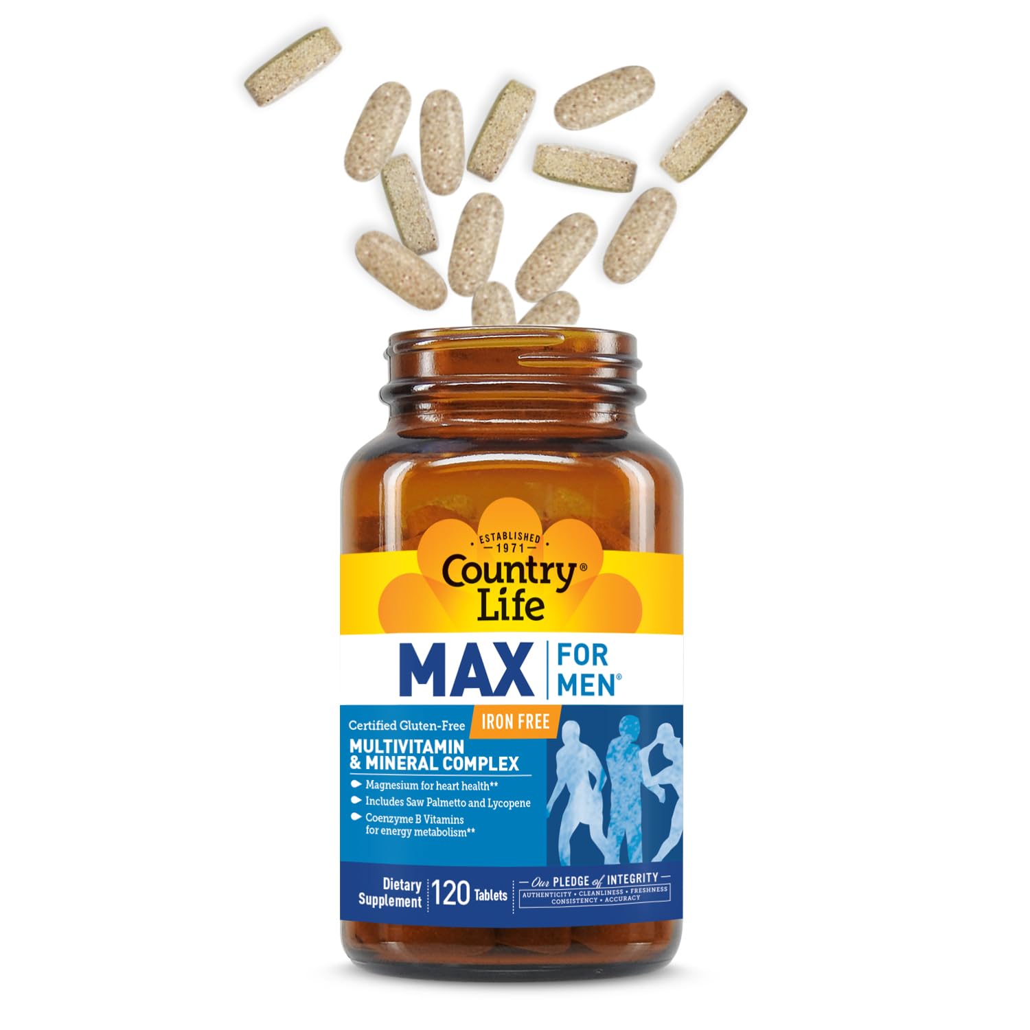Country Life Max for Men packaging on shelf signals trusted wellness