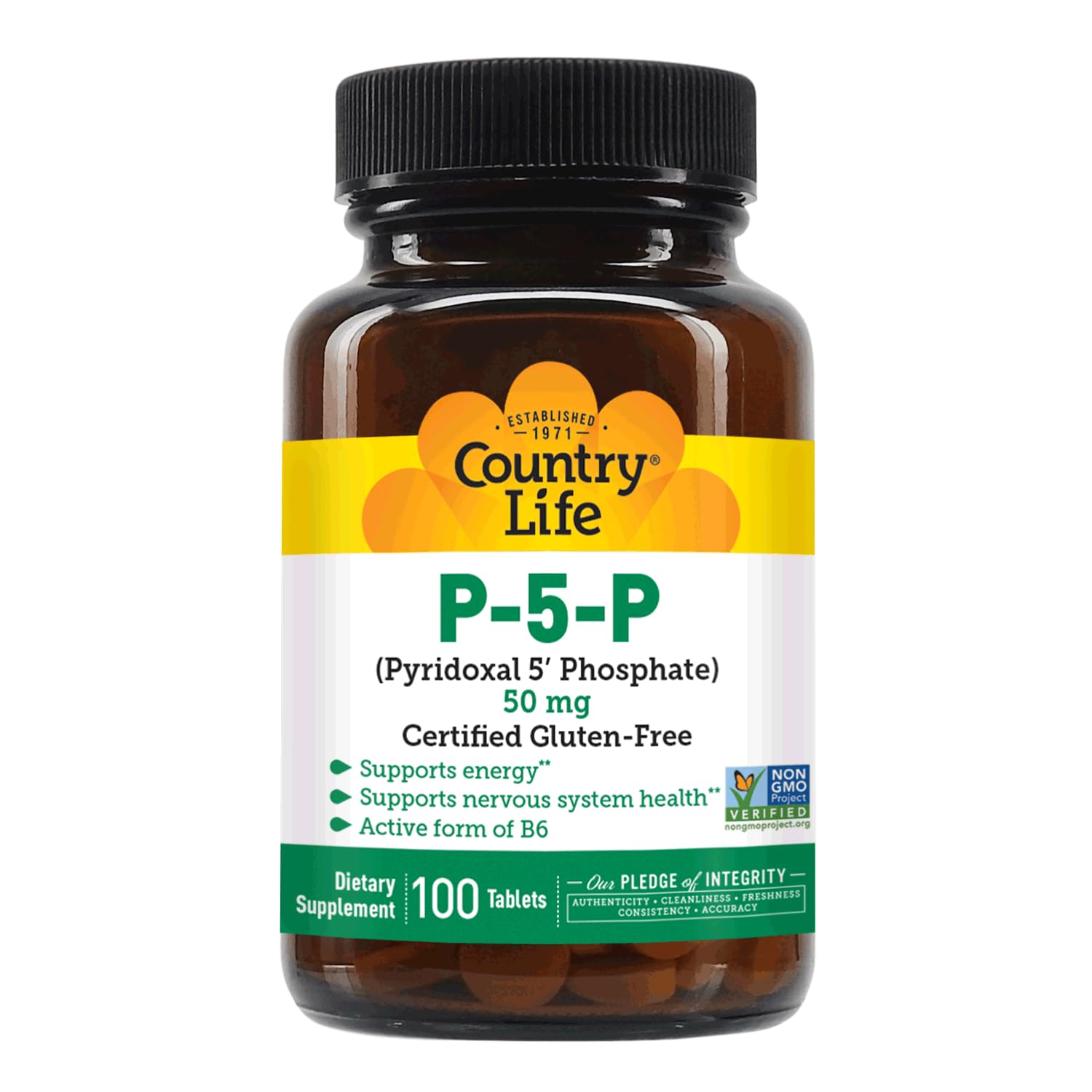 Country Life P-5-P gluten-free symbol indicating dietary compatibility