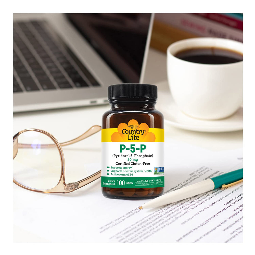 Country Life P-5-P NSF non-GMO certification label supports product authenticity