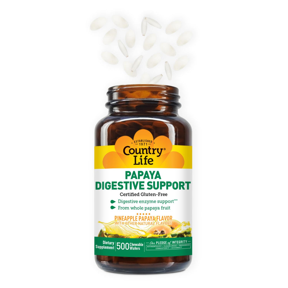 Country Life Papaya Enzymes after-meal use for convenient digestion aid