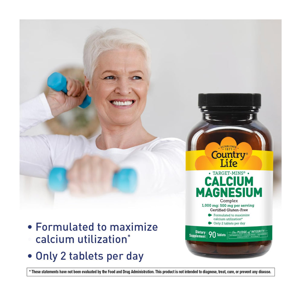 Ingredients label zoom reveals calcium, magnesium and phosphorus content per serving.