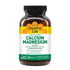 Country Life Target-Mins packaging label highlights gluten free and vegan certifications.