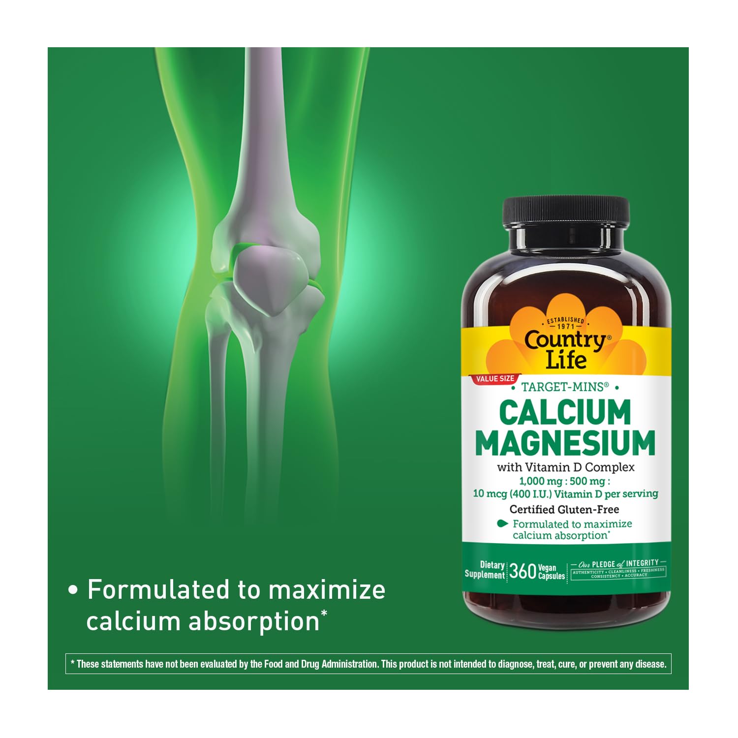 Country Life Target-Mins capsules spilled display, easy daily dosing for ongoing mineral support.