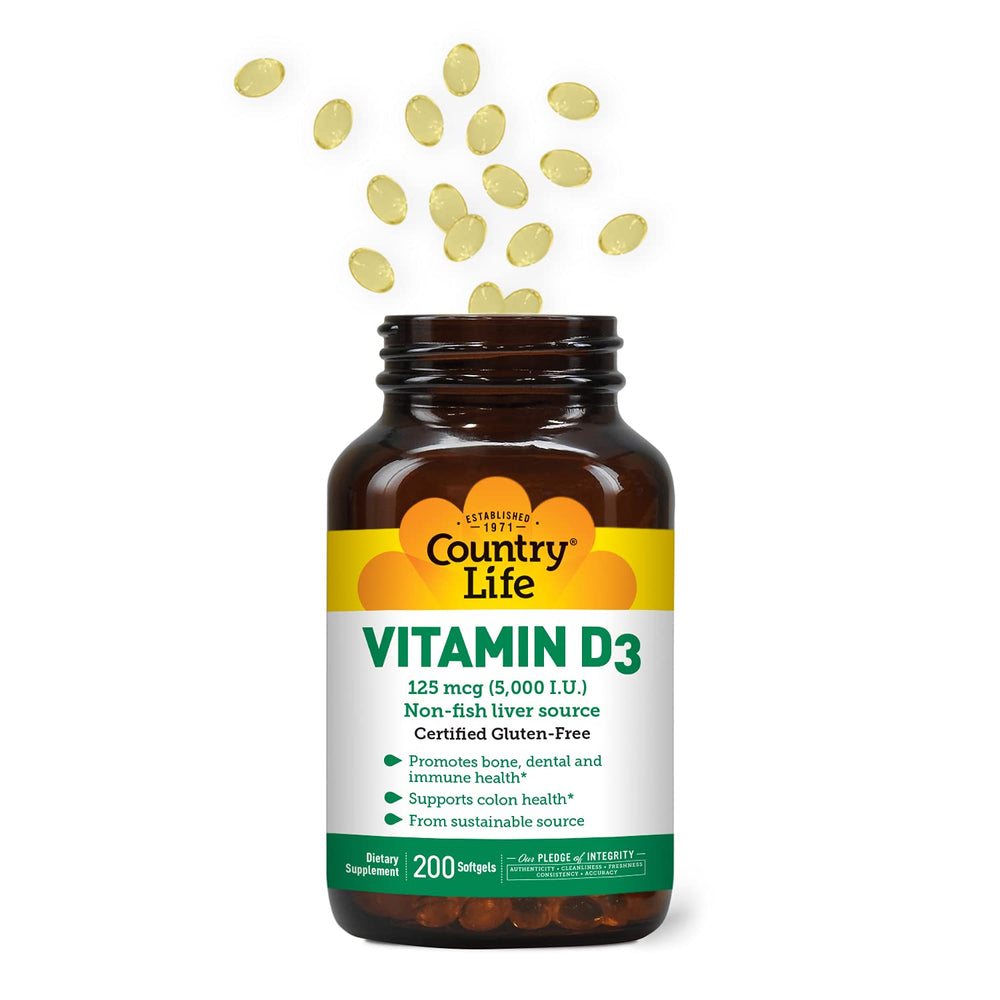 Country Life Vitamin D3 5000 IU dosing guide example