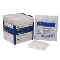 Covidien Curity cover sponge 4x4 sterile peel-back package for clean coverage and absorbency