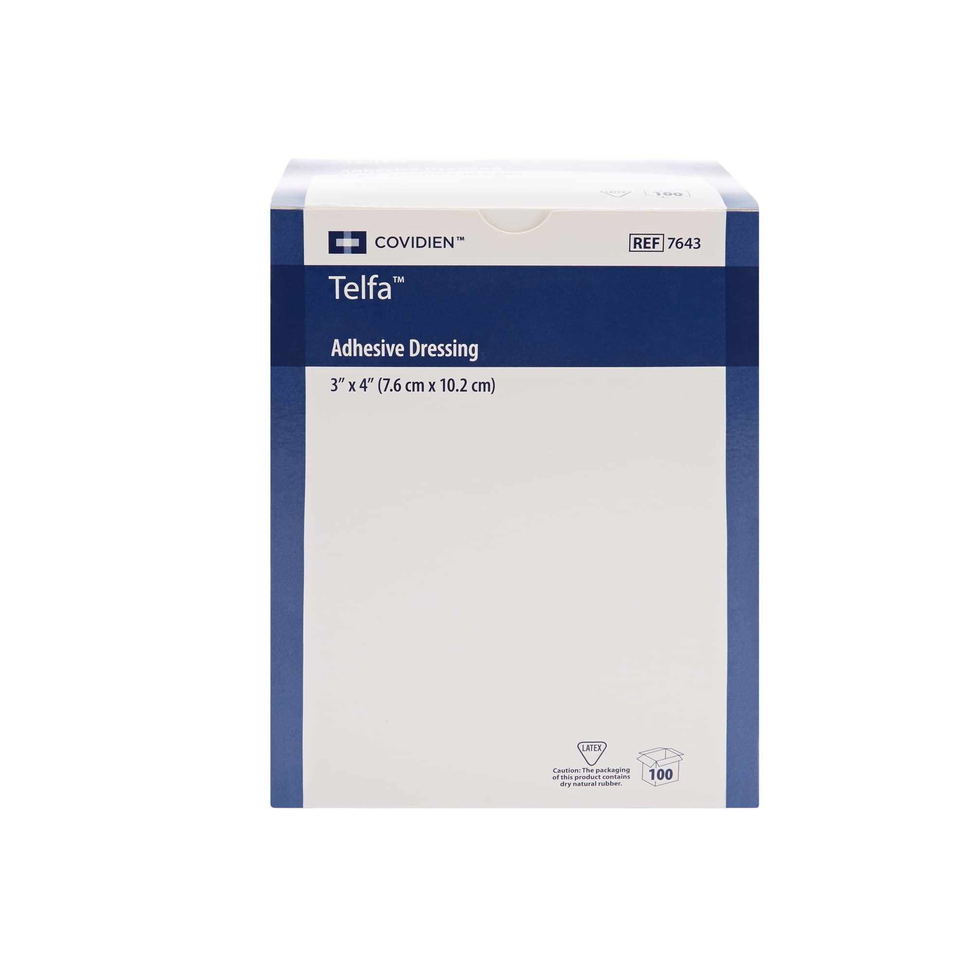 covidien telfa adhesive dressing applied on skin demonstrating breathable perforated film