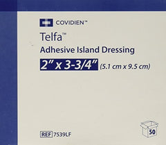 COVIDIEN Telfa island dressing features soft nonwoven backing that conforms around the wound.