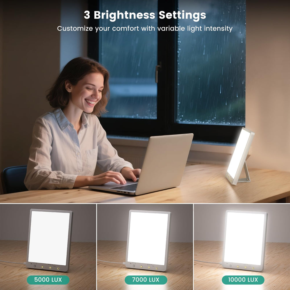 COVOZON Light Therapy Lamp timer 20-60 minutes for automatic sessions