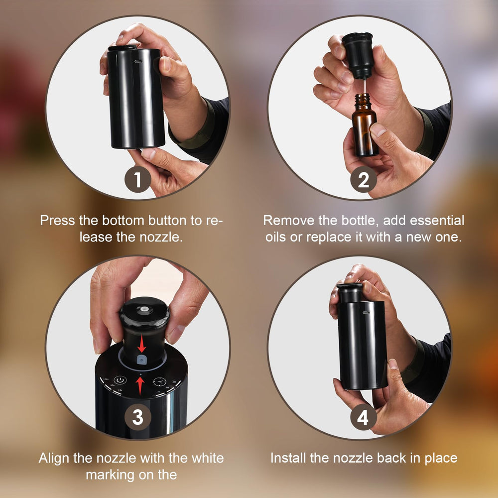 Covozon rechargeable diffuser via USB for long-lasting scent.