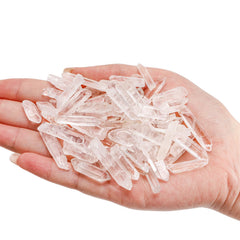 Covzoe clear quartz points varied shapes, versatile for DIY crafts and energy work.