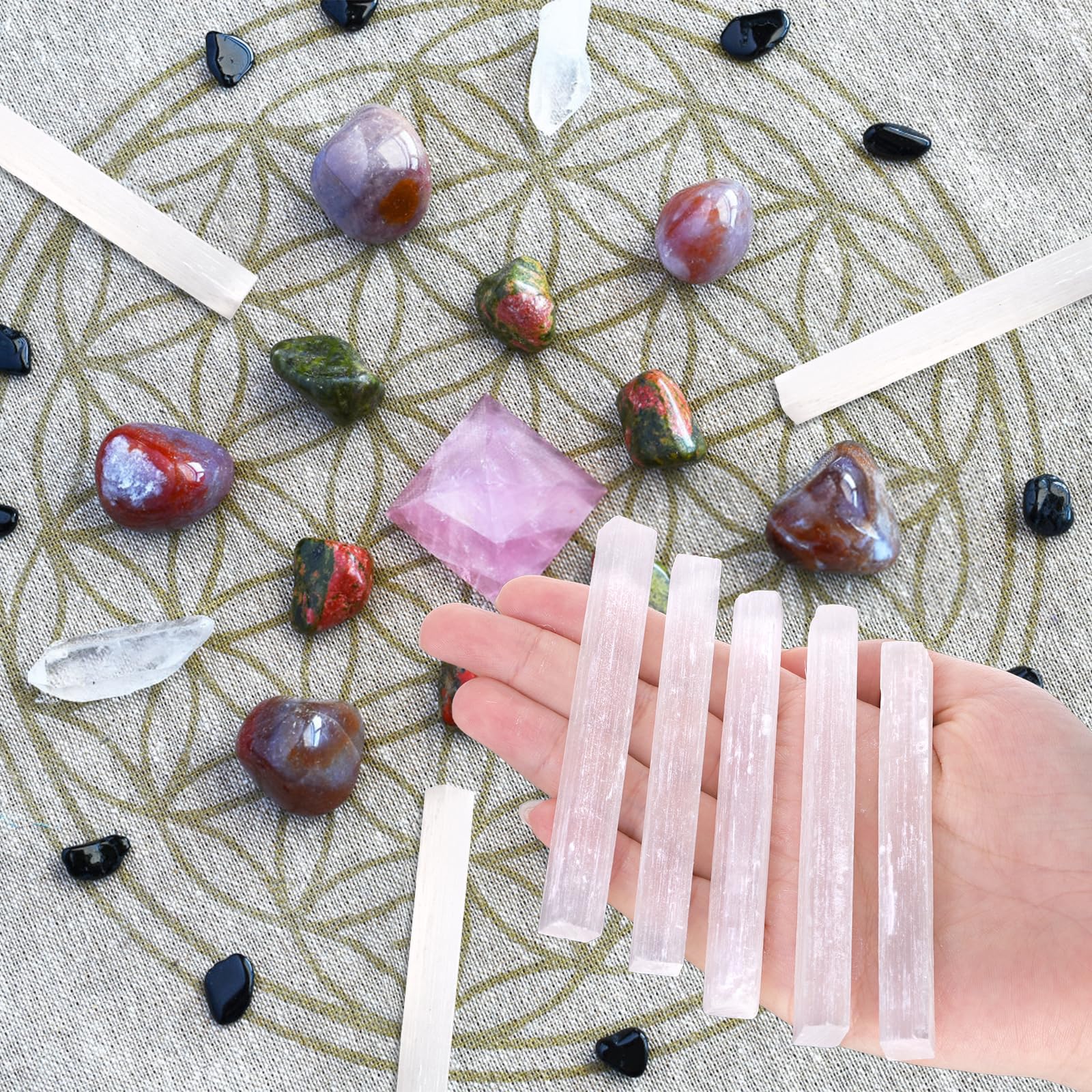Covzoe gift-pack selenite sticks for celebrations and gifting.