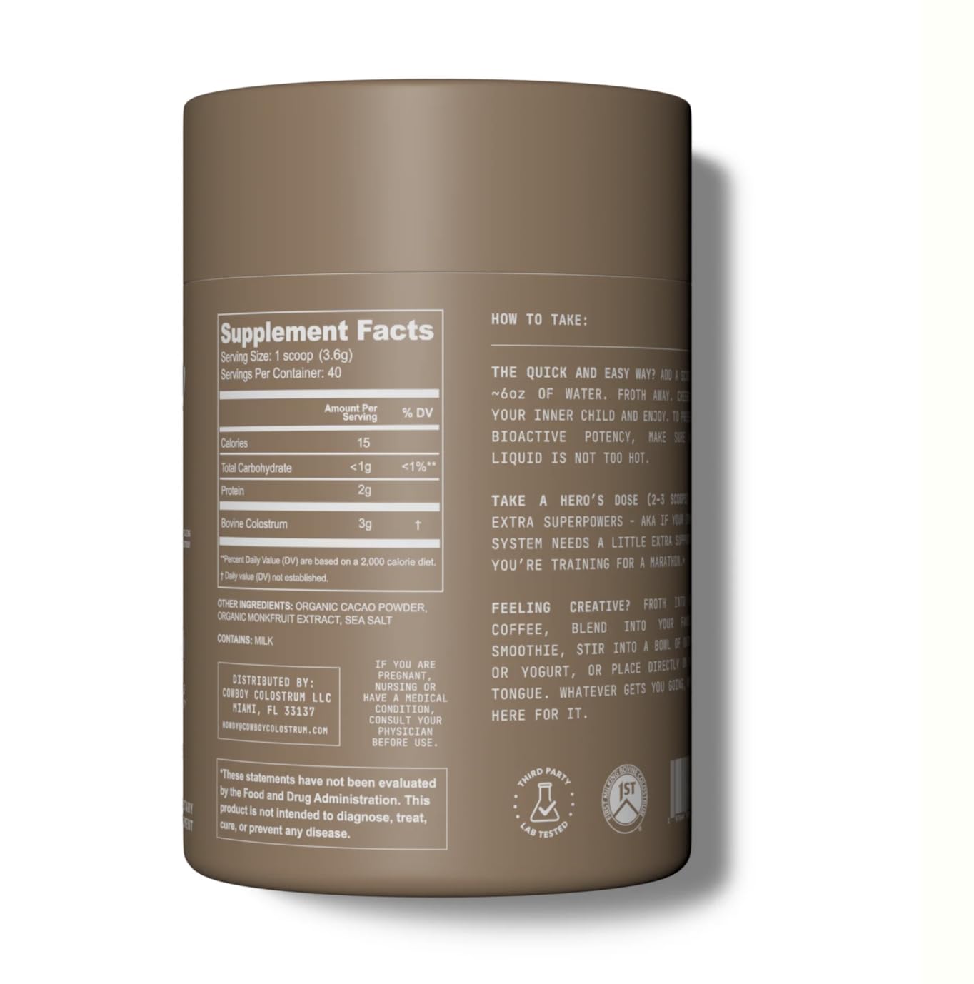 Coffee or beverage pairing option with chocolate flavor.