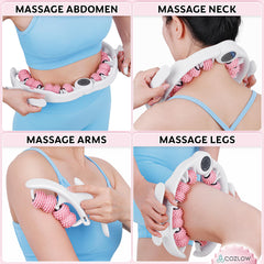 COZLOW detachable handles enable reaching back and shoulders.