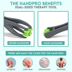 COZLOW finger massager Side A close-up rollers applying targeted finger pressure for relief