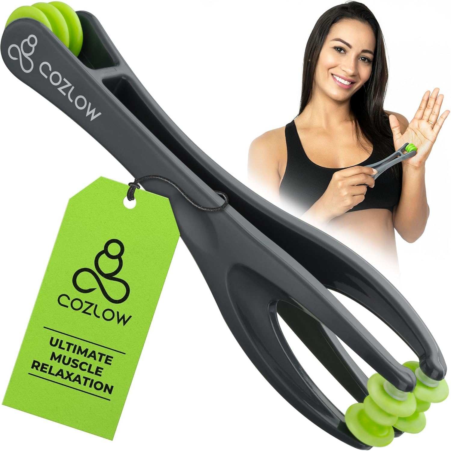 COZLOW finger massager side A with dual rollers for finger relief and circulation