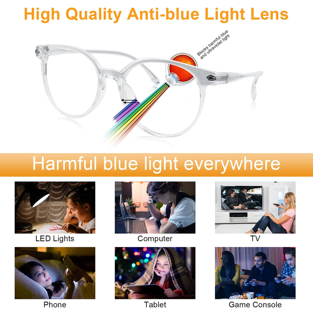 Craebuer blue light blocking glasses ideal for long computer sessions.