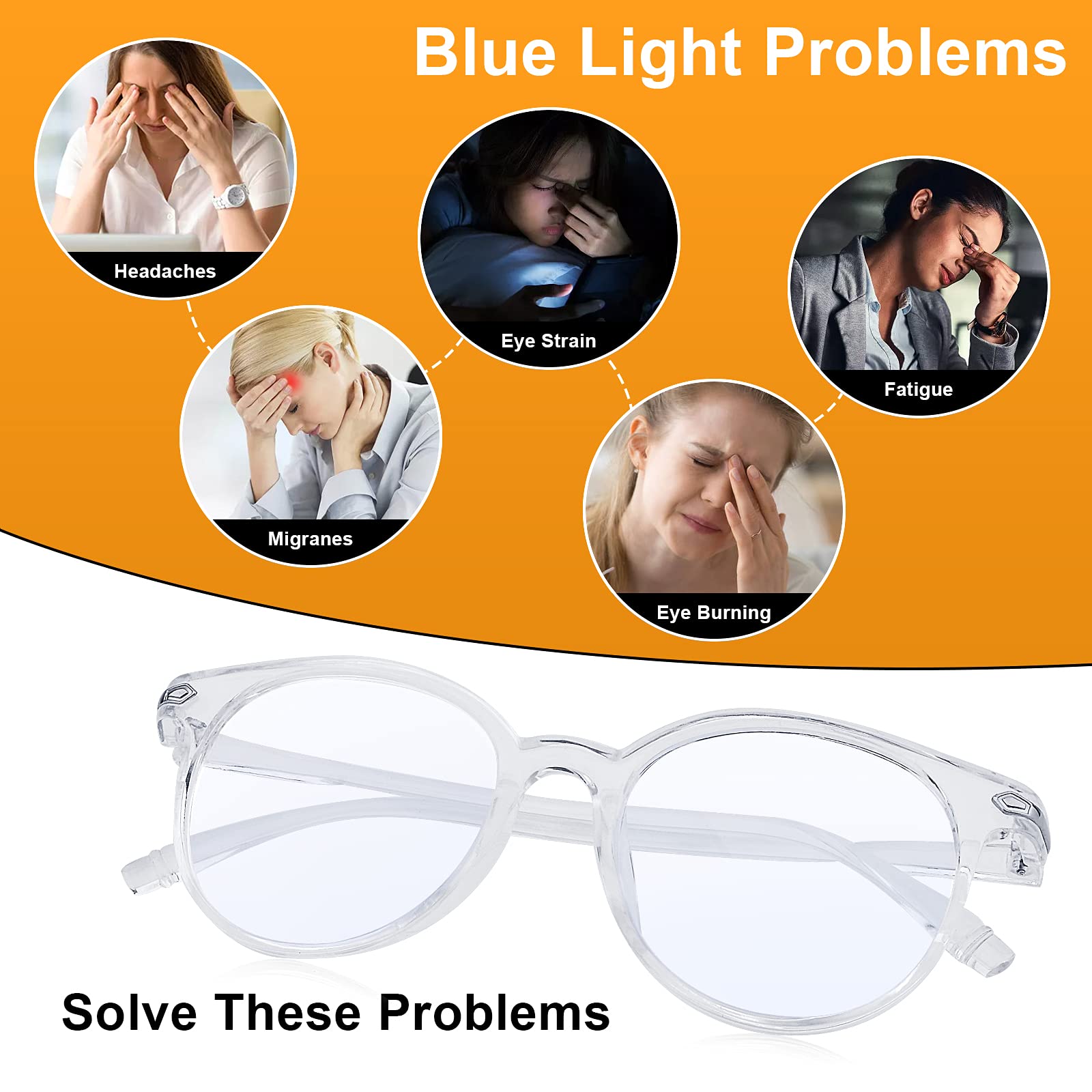 Craebuer reading eyeglasses with lightweight frame for all-day comfort.