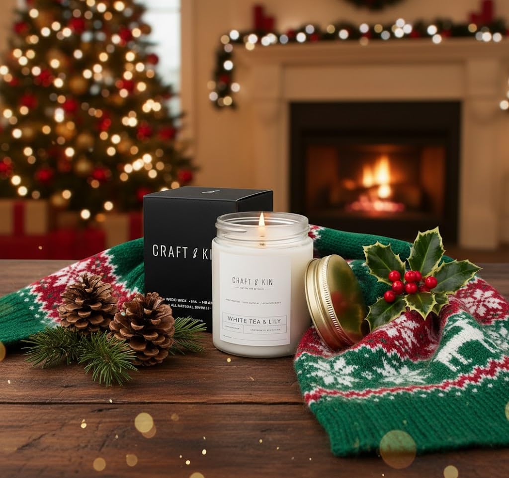 Craft & Kin natural soy wax burns clean with minimal soot.