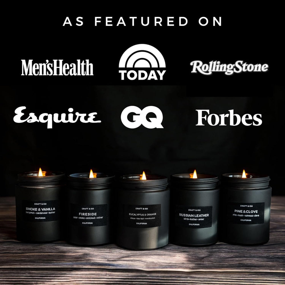 Craft & Kin unisex gift candle suitable for both women and men.