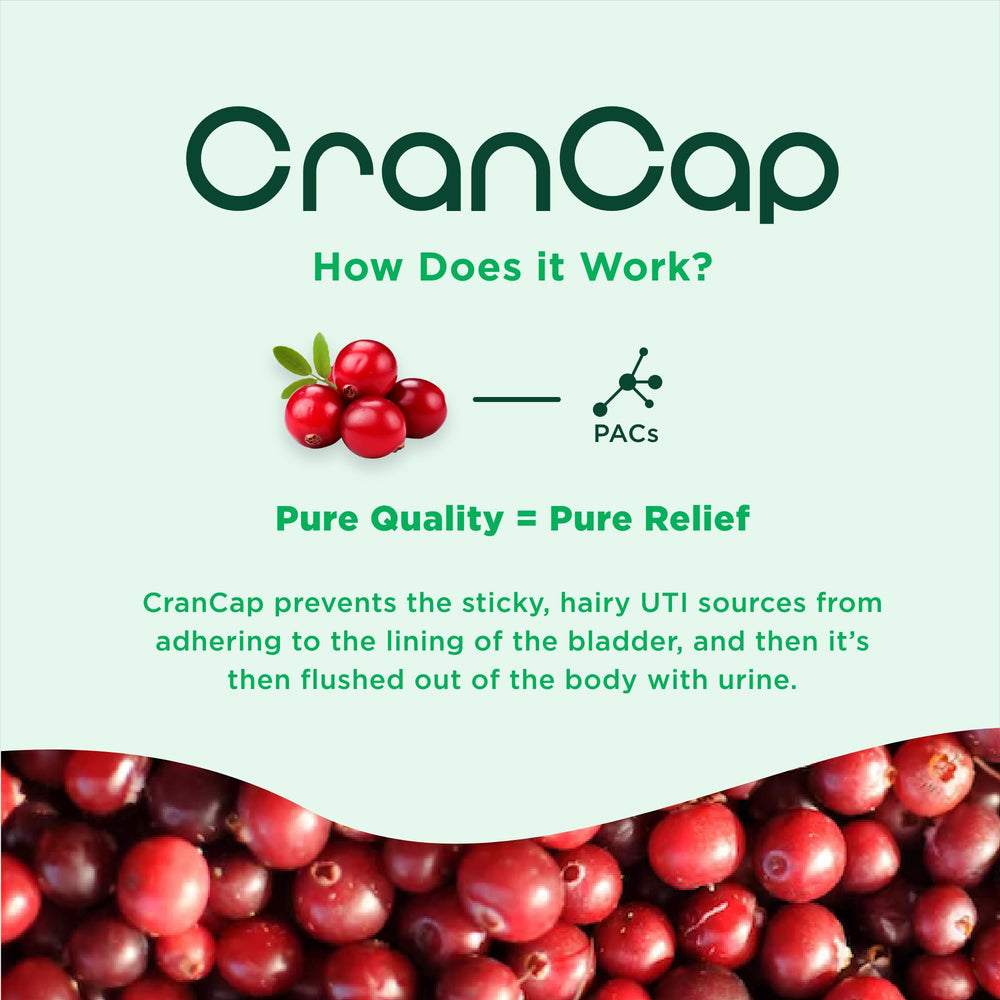 CranCap packaging shot emphasizing USA-made quality ingredients