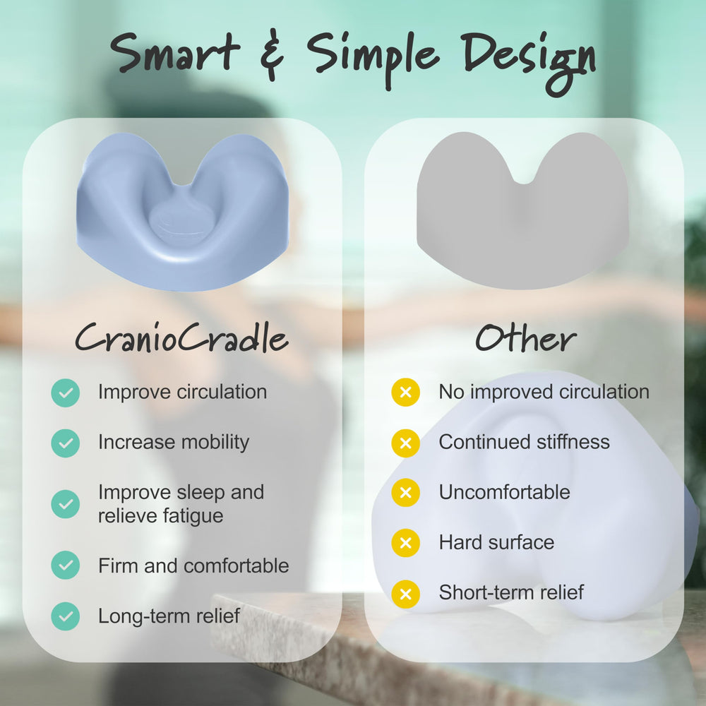 CranioCradle Sport ideal for office use to ease muscle tension.