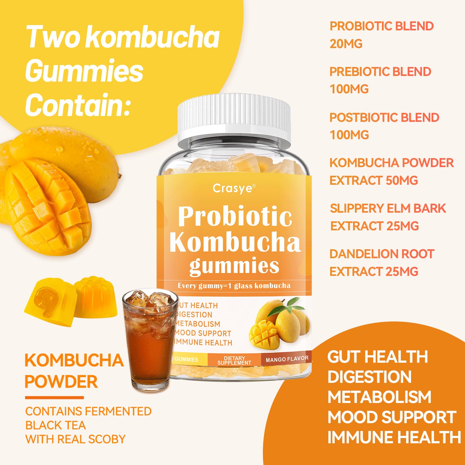 Crasye packaging showing bottle and label with vegan and allergen-free claims