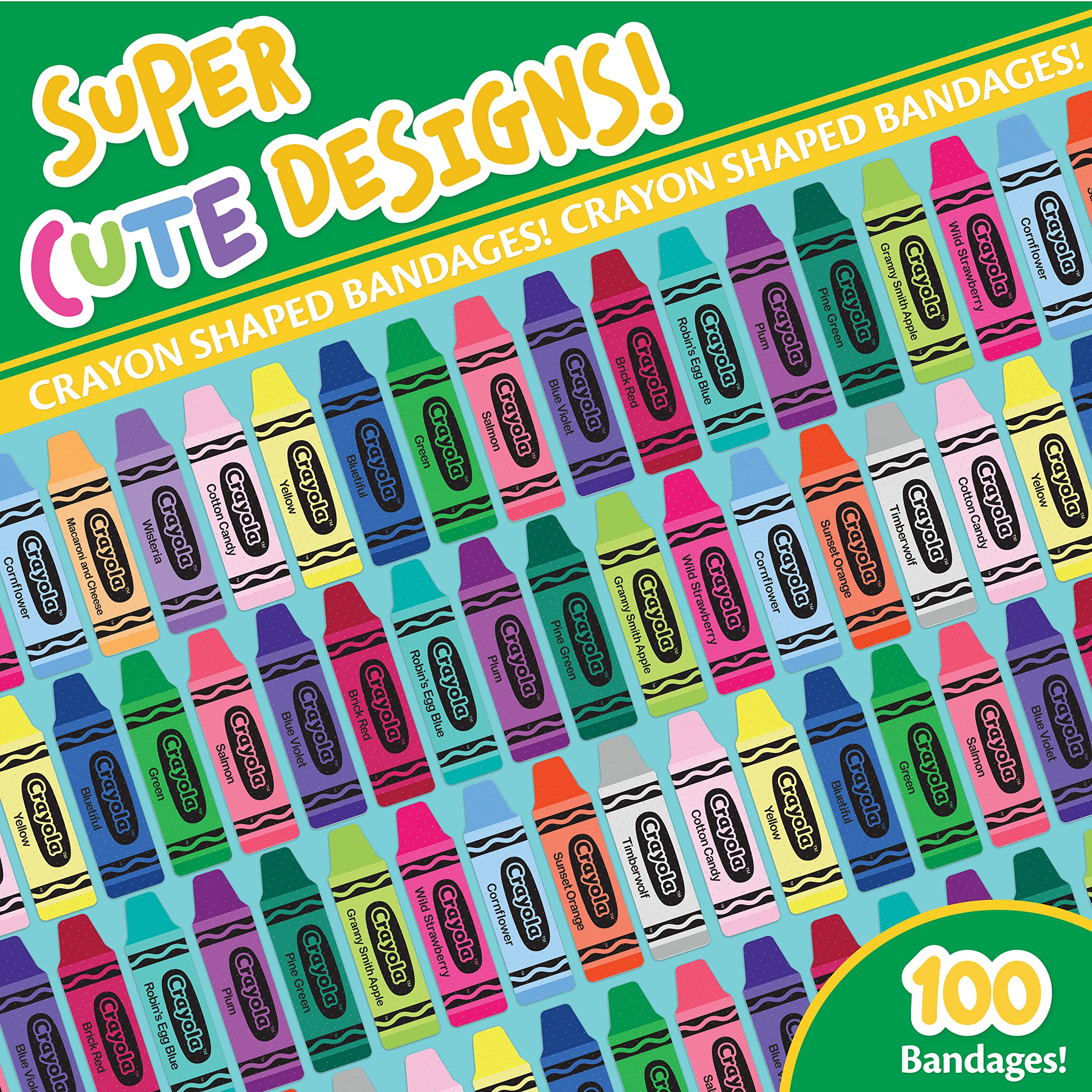 Crayola Bandages Soft Flexible Plastic contour to the skin for comfort.