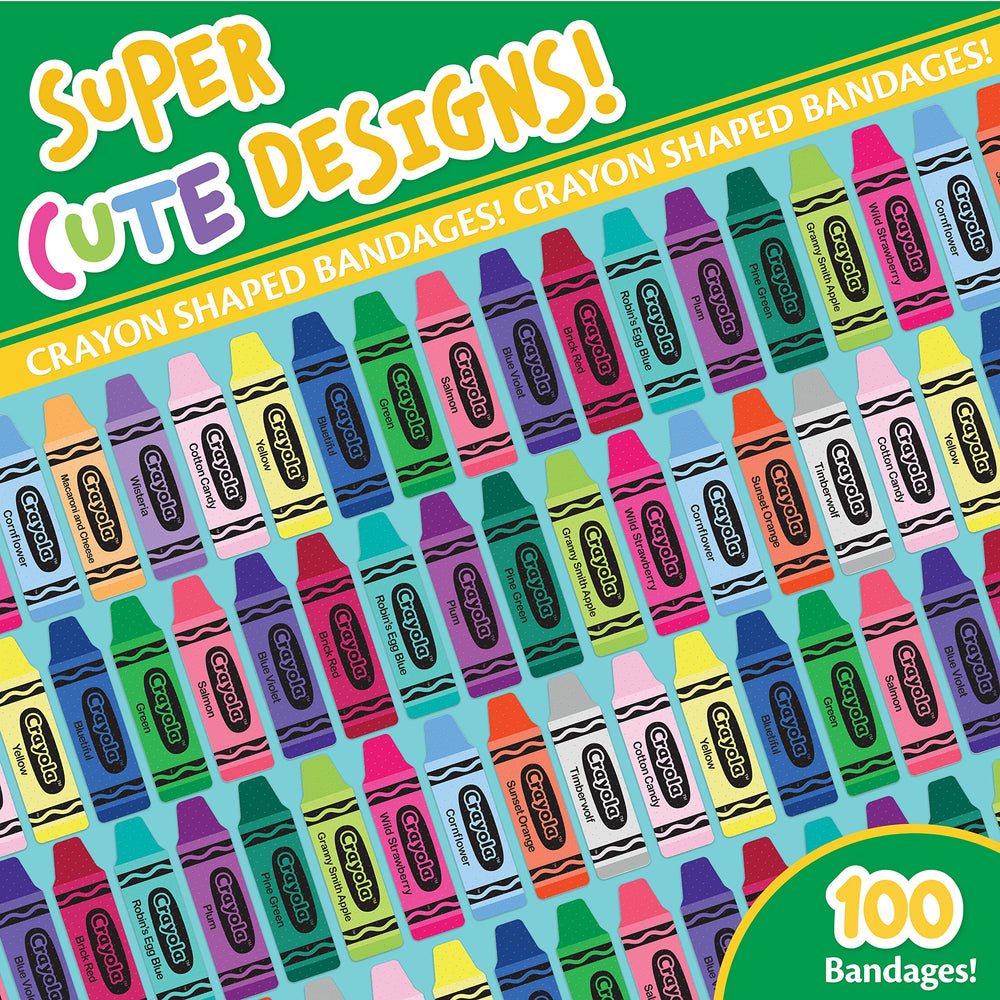 Crayola Bandages Soft Flexible Plastic contour to the skin for comfort.