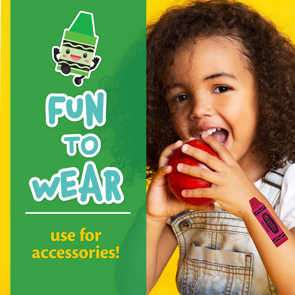 Crayola Bandages Sure-Stick adhesive stays secure during active play.