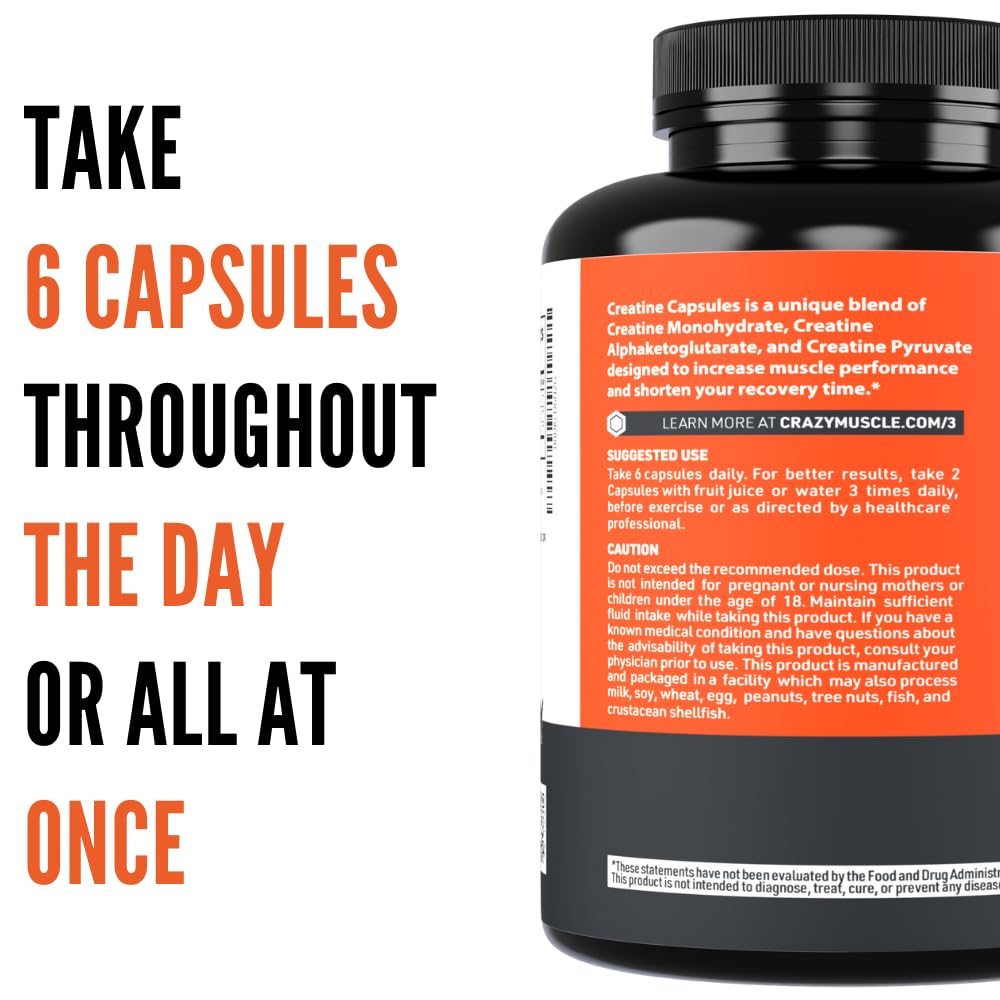 Compact Crazy Muscle bottle ideal for travel and gym bag use