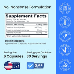 Crazy Muscle creatine monohydrate capsules for easy daily supplementation