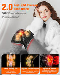 CRAZYTECH knee brace heated vibration feature delivering warmth and deep tissue comfort.