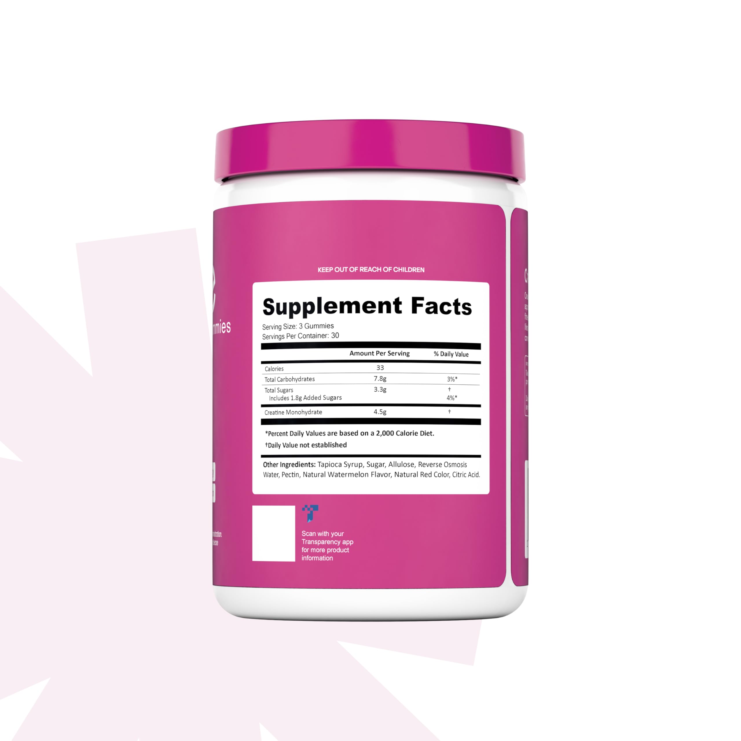 Create Creatine Monohydrate Gummies Watermelon daily use supports focus and stamina.
