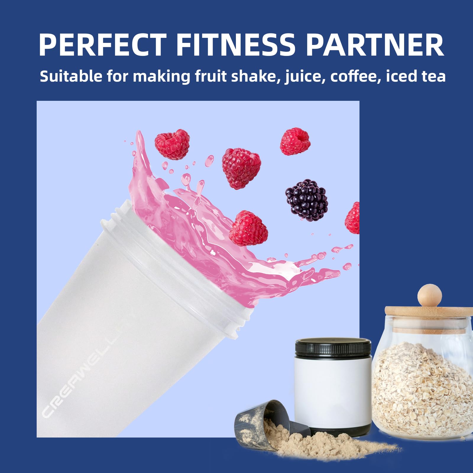 CREAWELLAY on-the-go gym use with bottles during a workout