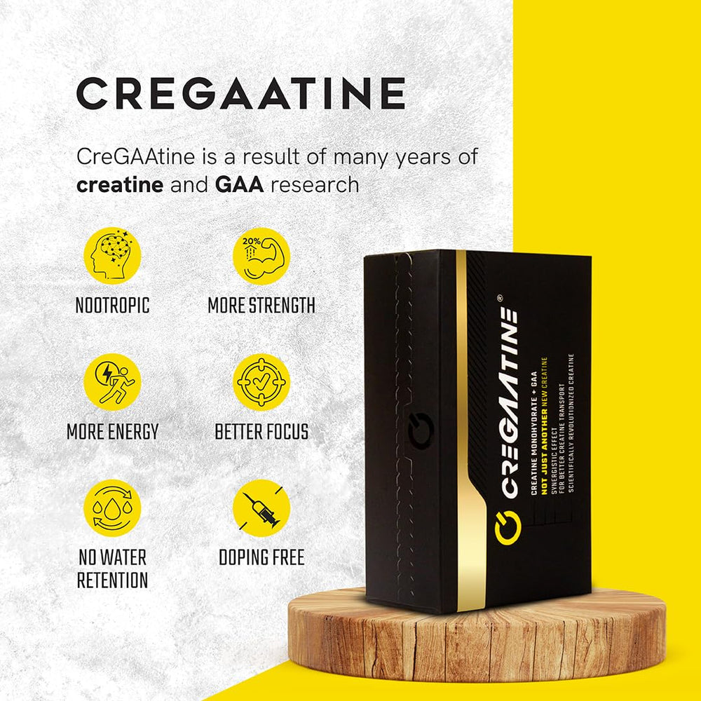CreGAAtine micronized creatine monohydrate powder with easy mixability.